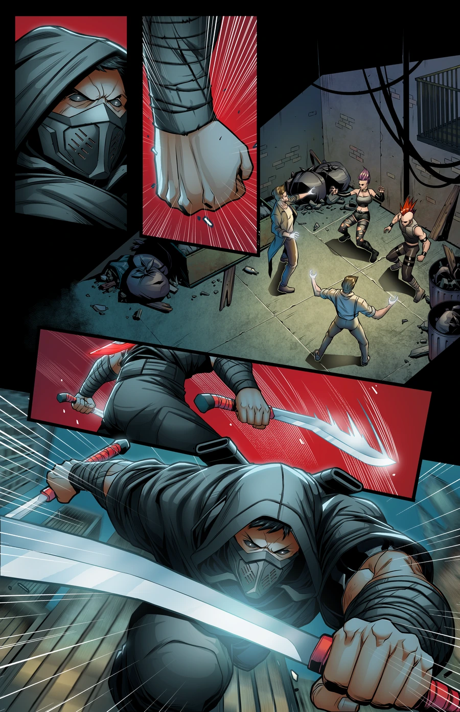A detail from page three of the Da Ten Shi artwork preview